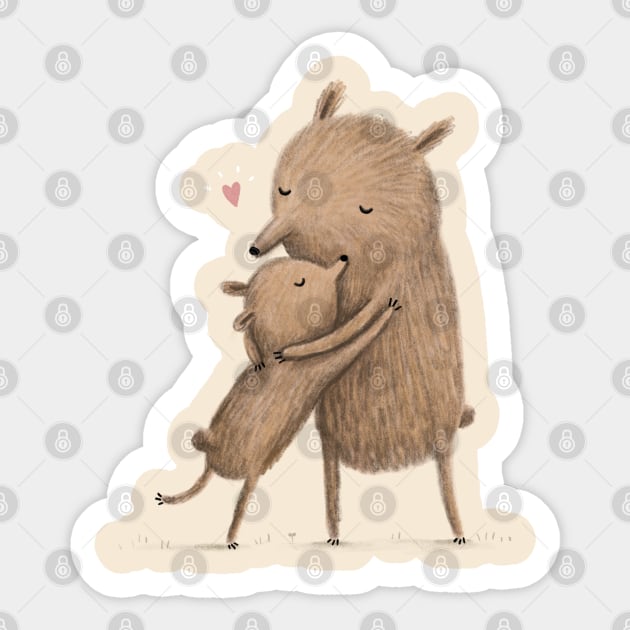 Bear Hug Sticker by Sophie Corrigan